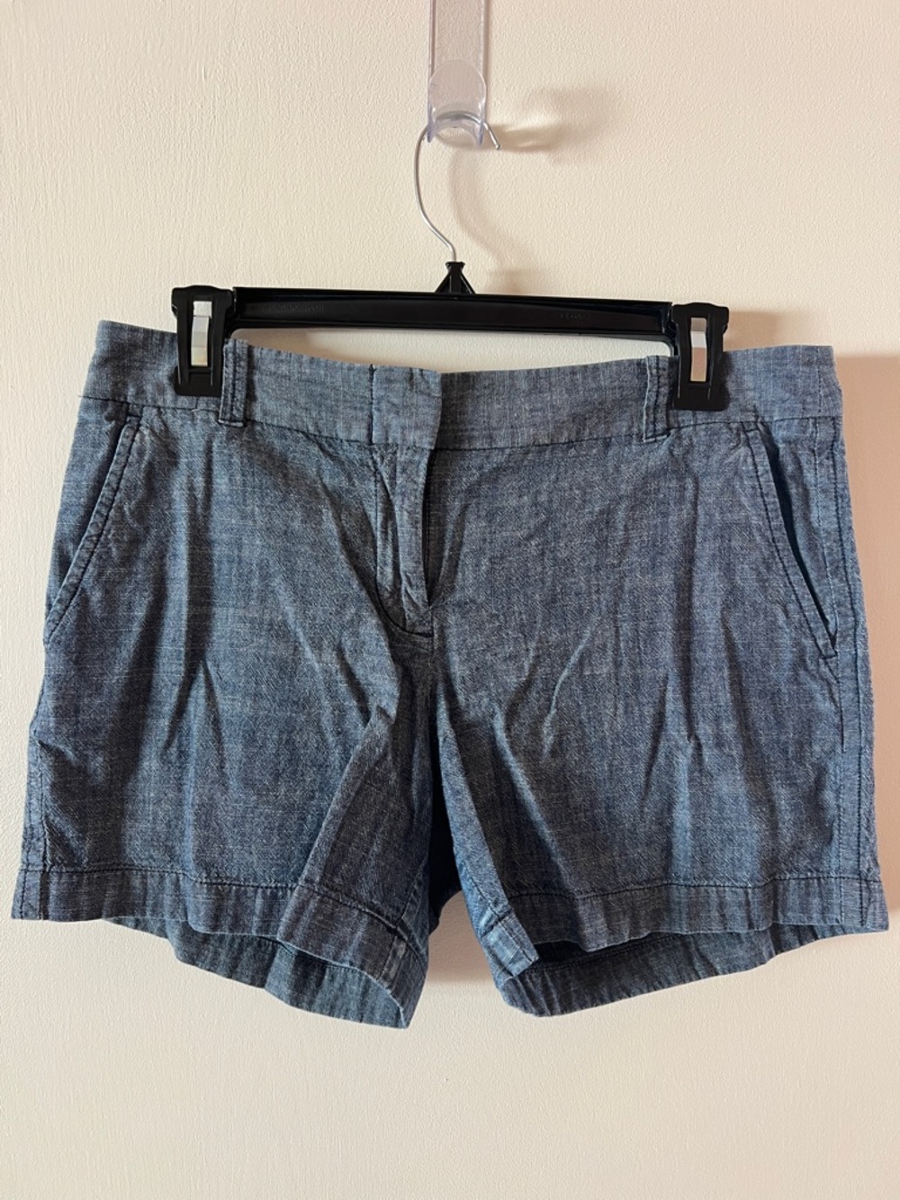 J. Crew Women's Chambray Bermuda Shorts in Blue